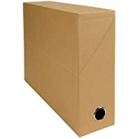 Exacompta 89528E - Caja de transferencia Papel con aspecto tejido- color Habana